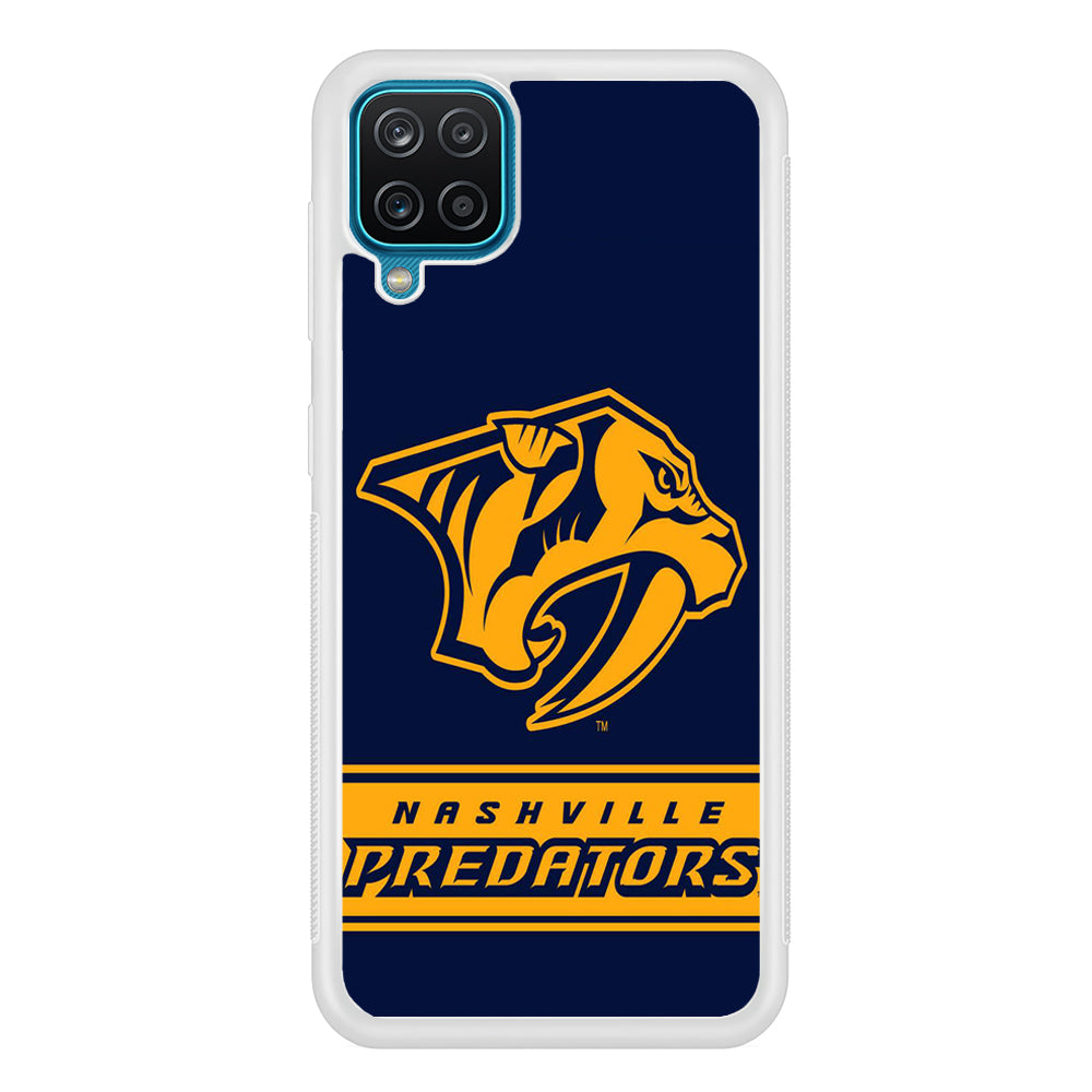 Hockey Nashville Predators NHL 001 Samsung Galaxy A12 Case-Phone Case-Rubber White (2D Case)-Altracase