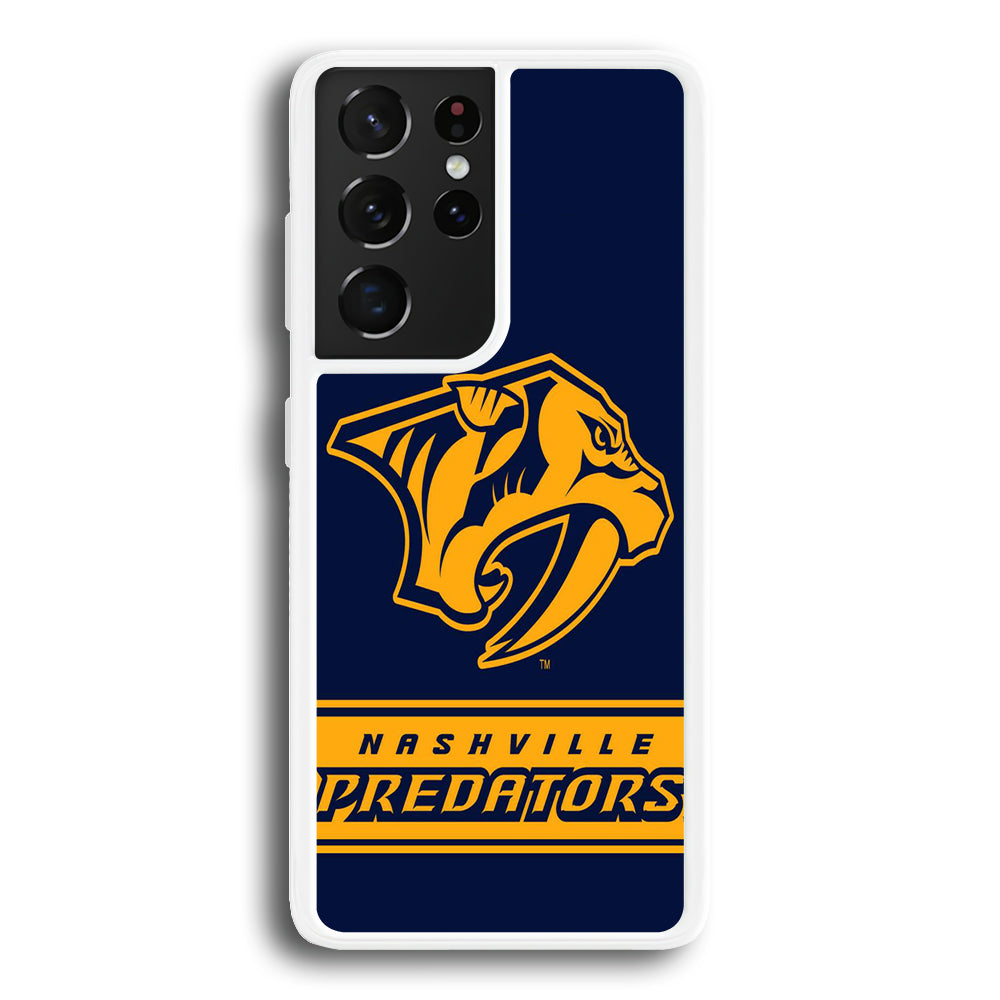 Hockey Nashville Predators NHL 001 Samsung Galaxy S21 Ultra Case-Phone Case-Rubber White (2D Case)-Altracase