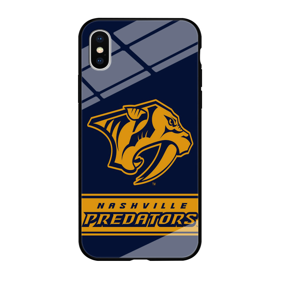 Hockey Nashville Predators NHL 001 iPhone Xs Case-Phone Case-Tempered Glass Case-Altracase