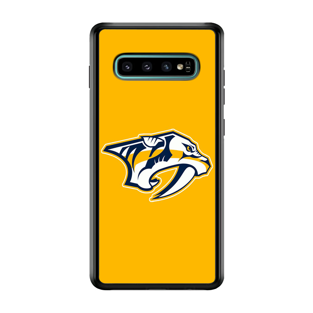 Hockey Nashville Predators NHL 002 Samsung Galaxy S10 Case-Phone Case-Rubber Black (2D Case)-Altracase
