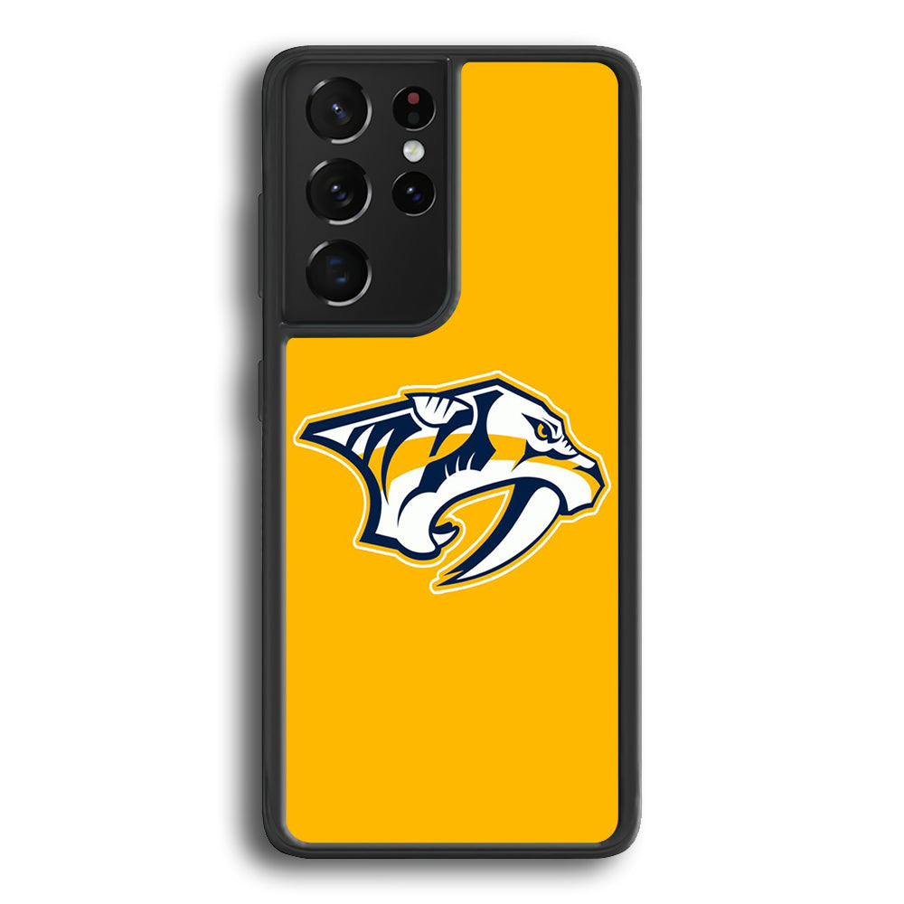 Hockey Nashville Predators NHL 002 Samsung Galaxy S23 Ultra Case-Phone Case-Rubber Black (2D Case)-Altracase