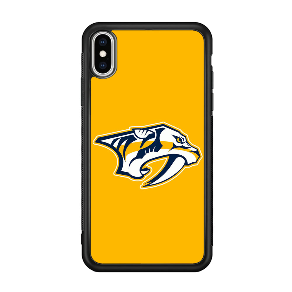 Hockey Nashville Predators NHL 002 iPhone Xs Case-Phone Case-Rubber Black (2D Case)-Altracase