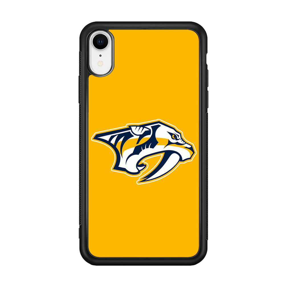 Hockey Nashville Predators NHL 002 iPhone XR Case-Phone Case-Rubber Black (2D Case)-Altracase