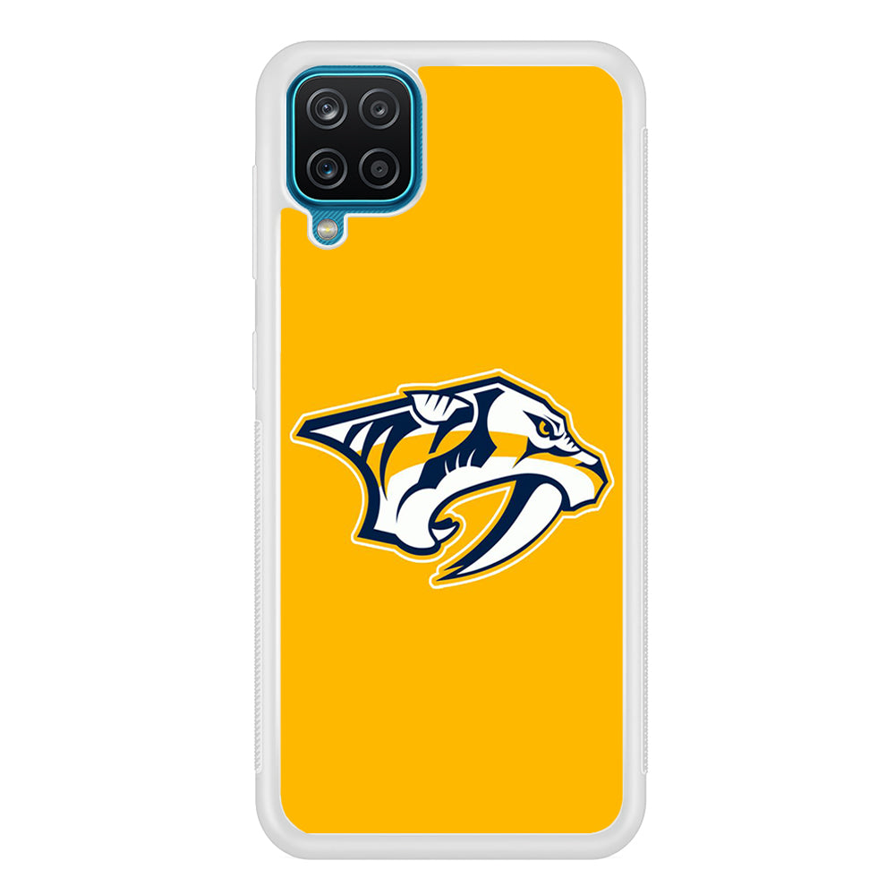Hockey Nashville Predators NHL 002 Samsung Galaxy A12 Case-Phone Case-Rubber White (2D Case)-Altracase