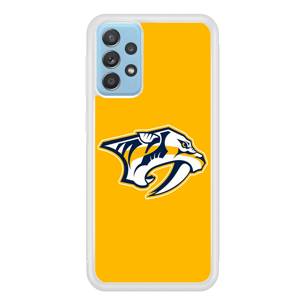 Hockey Nashville Predators NHL 002 Samsung Galaxy A72 Case-Phone Case-Rubber White (2D Case)-Altracase