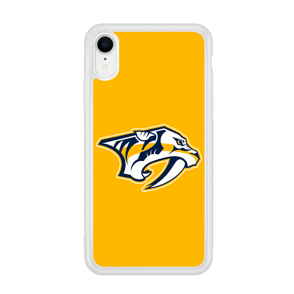 Hockey Nashville Predators NHL 002 iPhone XR Case-Phone Case-Rubber White (2D Case)-Altracase
