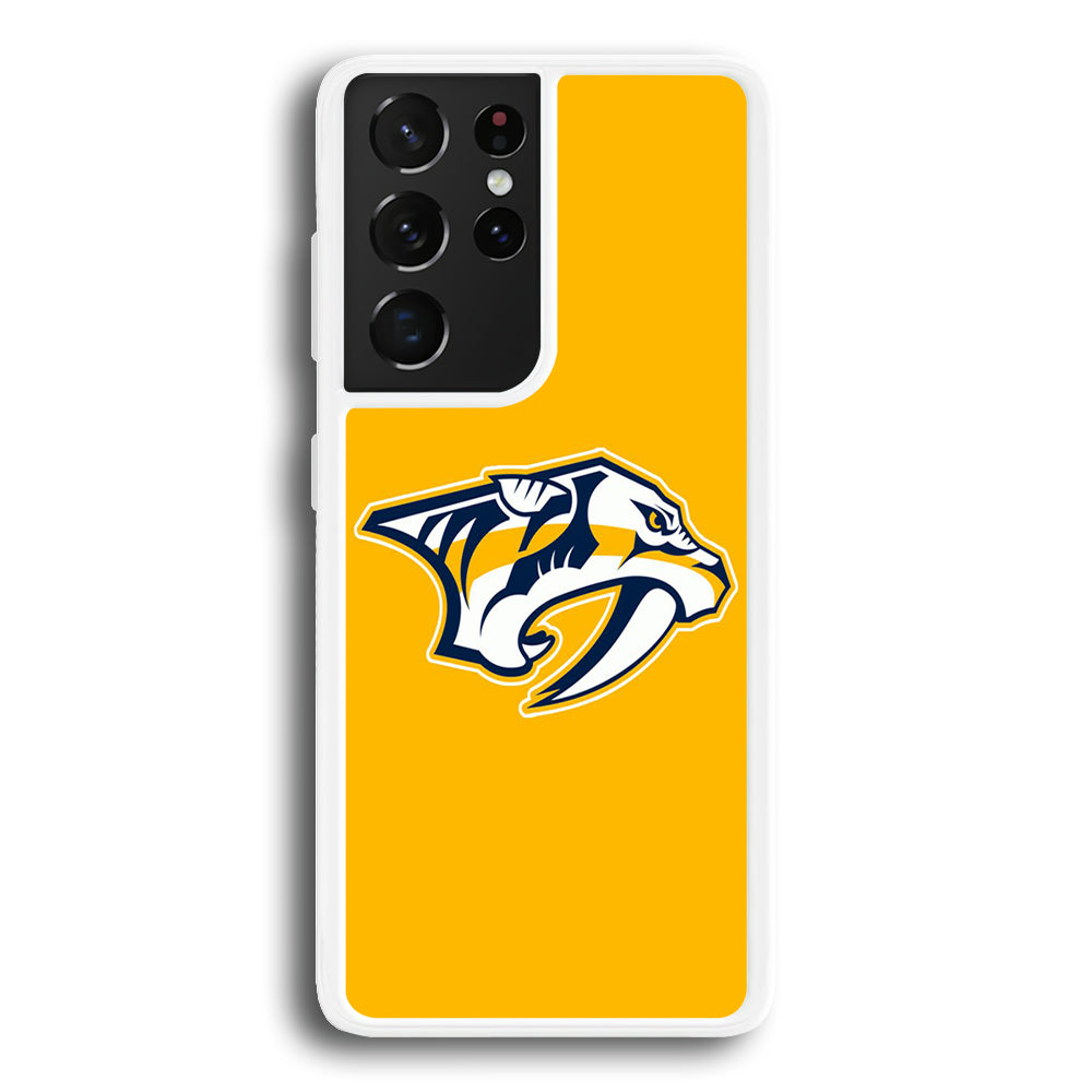 Hockey Nashville Predators NHL 002 Samsung Galaxy S23 Ultra Case-Phone Case-Rubber White (2D Case)-Altracase