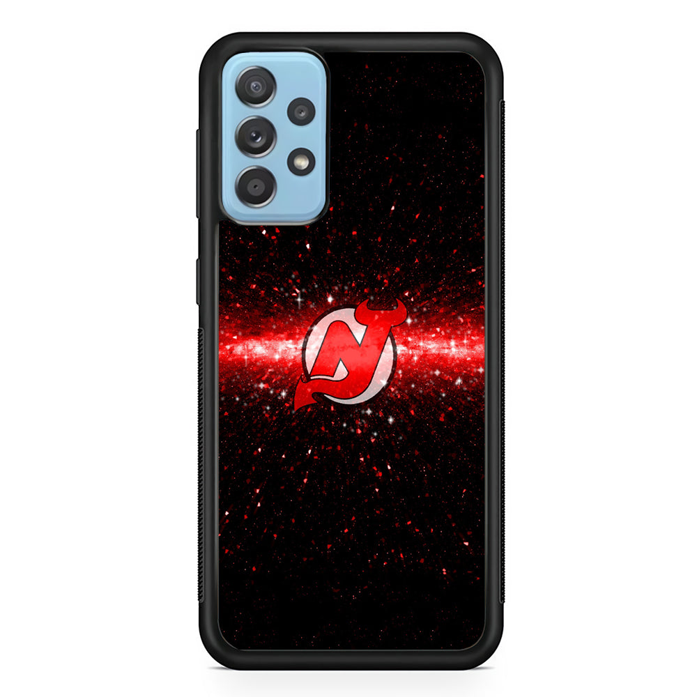 Hockey New Jersey Devils NHL 001 Samsung Galaxy A72 Case-Phone Case-Rubber Black (2D Case)-Altracase