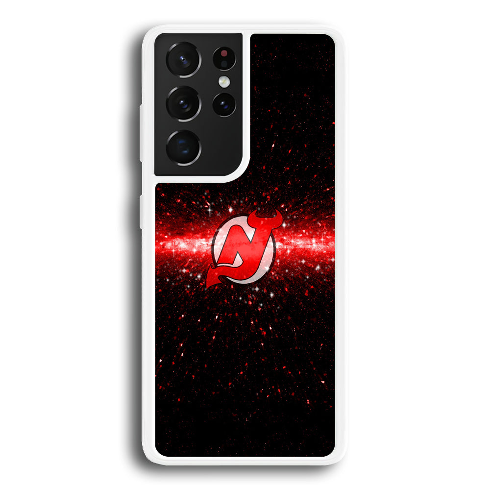 Hockey New Jersey Devils NHL 001 Samsung Galaxy S23 Ultra Case-Phone Case-Rubber White (2D Case)-Altracase