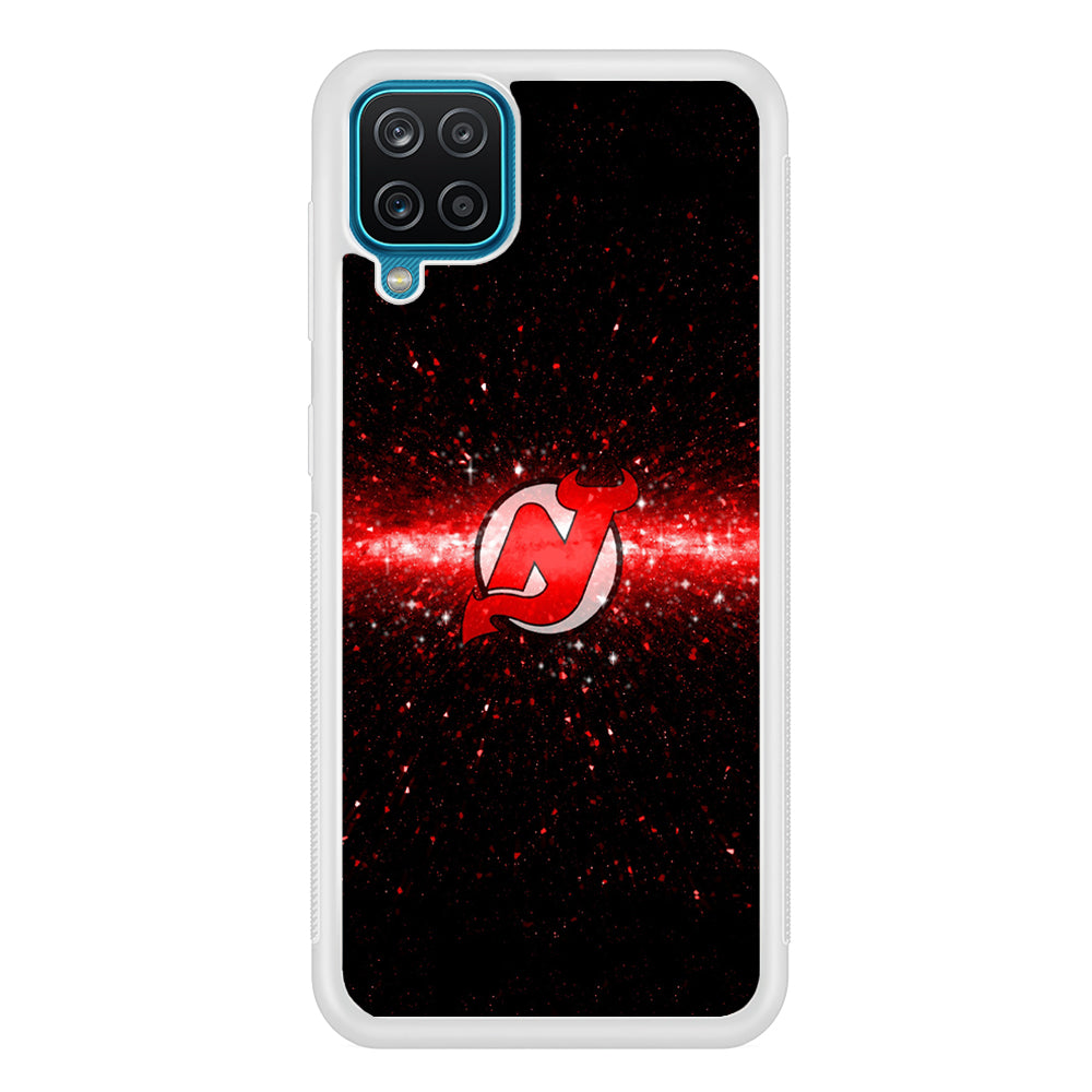 Hockey New Jersey Devils NHL 001 Samsung Galaxy A12 Case-Phone Case-Rubber White (2D Case)-Altracase