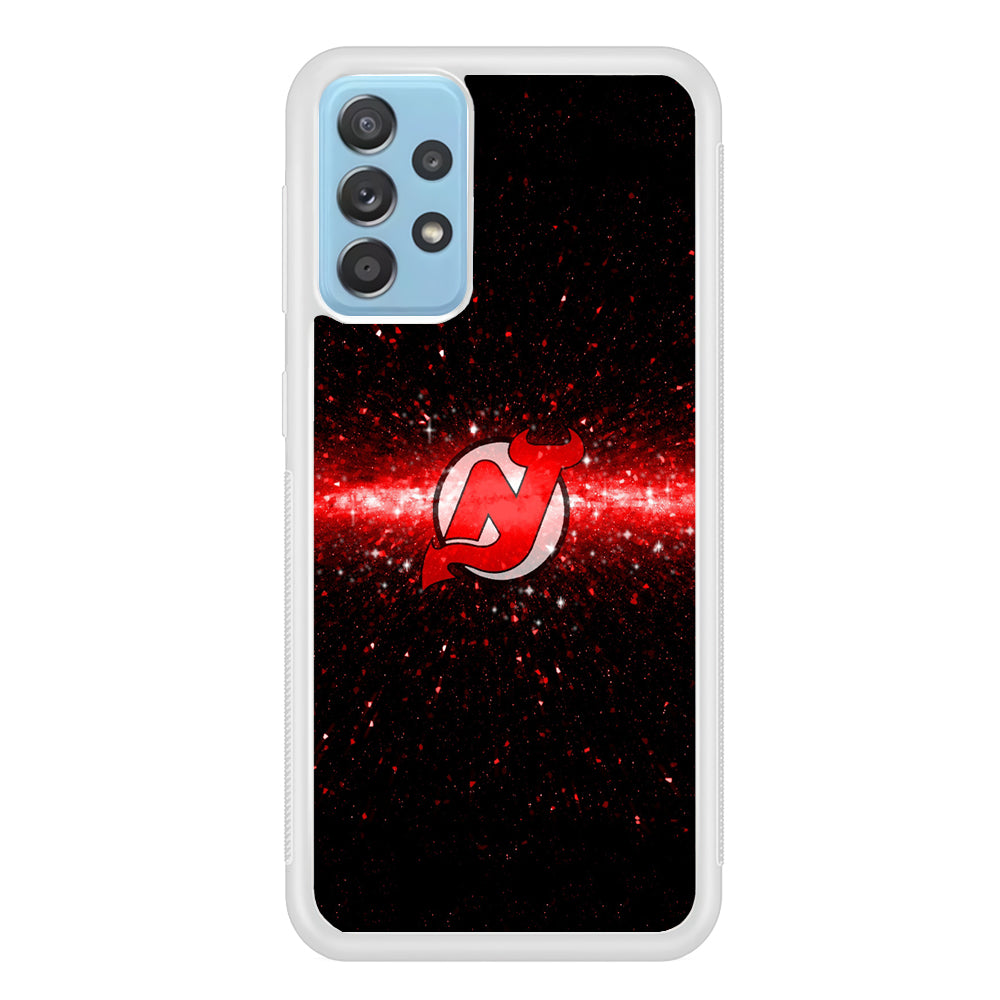Hockey New Jersey Devils NHL 001 Samsung Galaxy A72 Case-Phone Case-Rubber White (2D Case)-Altracase