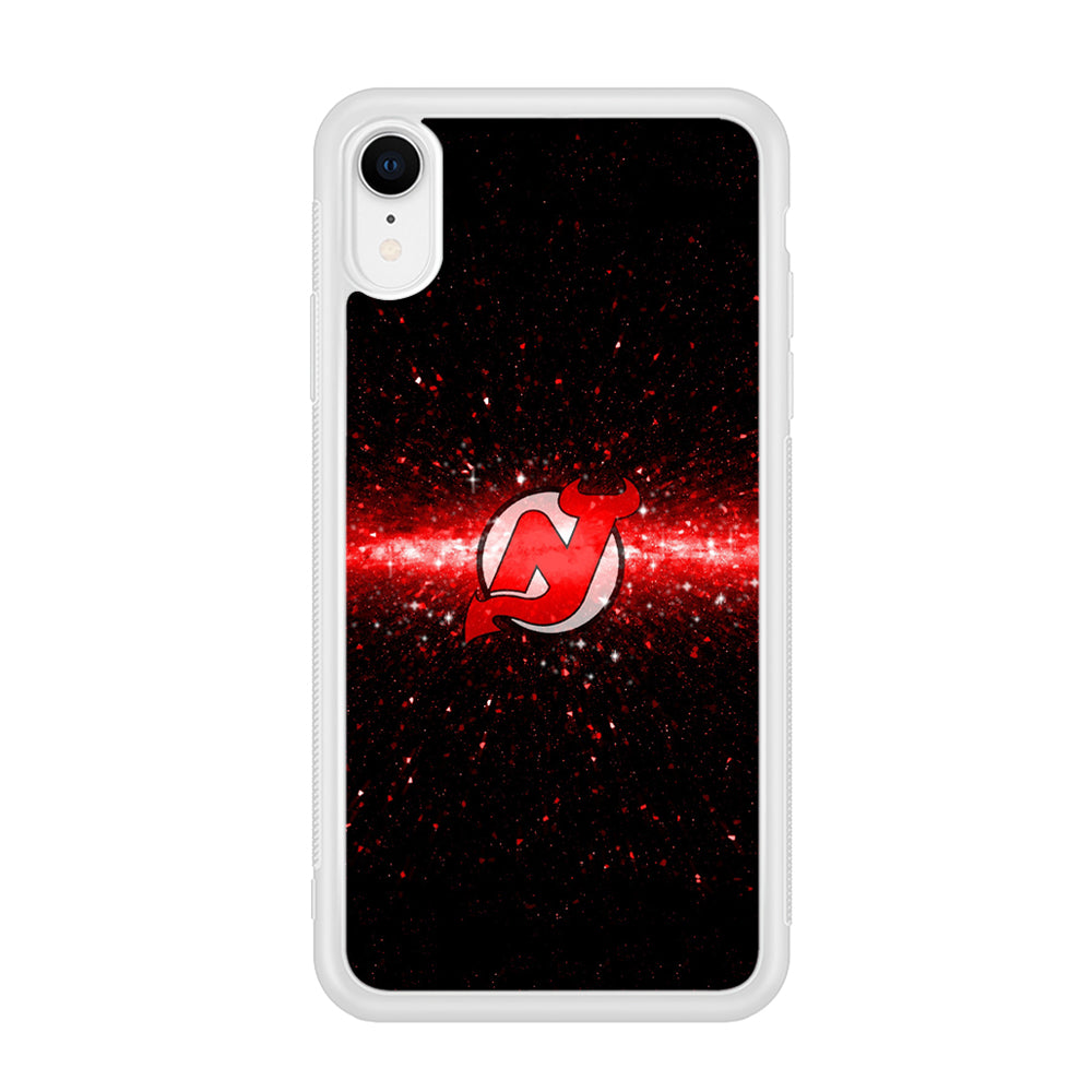 Hockey New Jersey Devils NHL 001 iPhone XR Case-Phone Case-Rubber White (2D Case)-Altracase