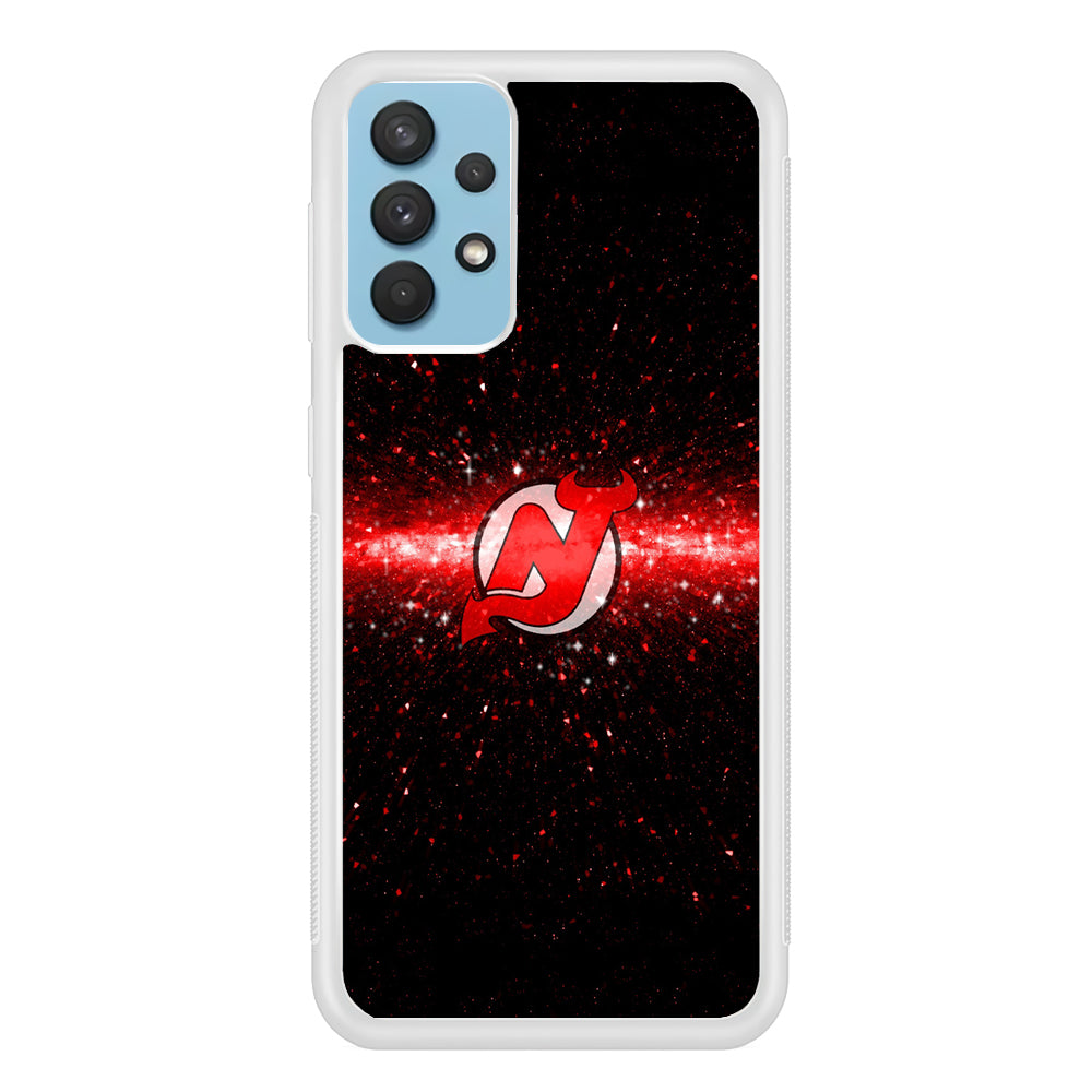 Hockey New Jersey Devils NHL 001 Samsung Galaxy A32 Case-Phone Case-Rubber White (2D Case)-Altracase