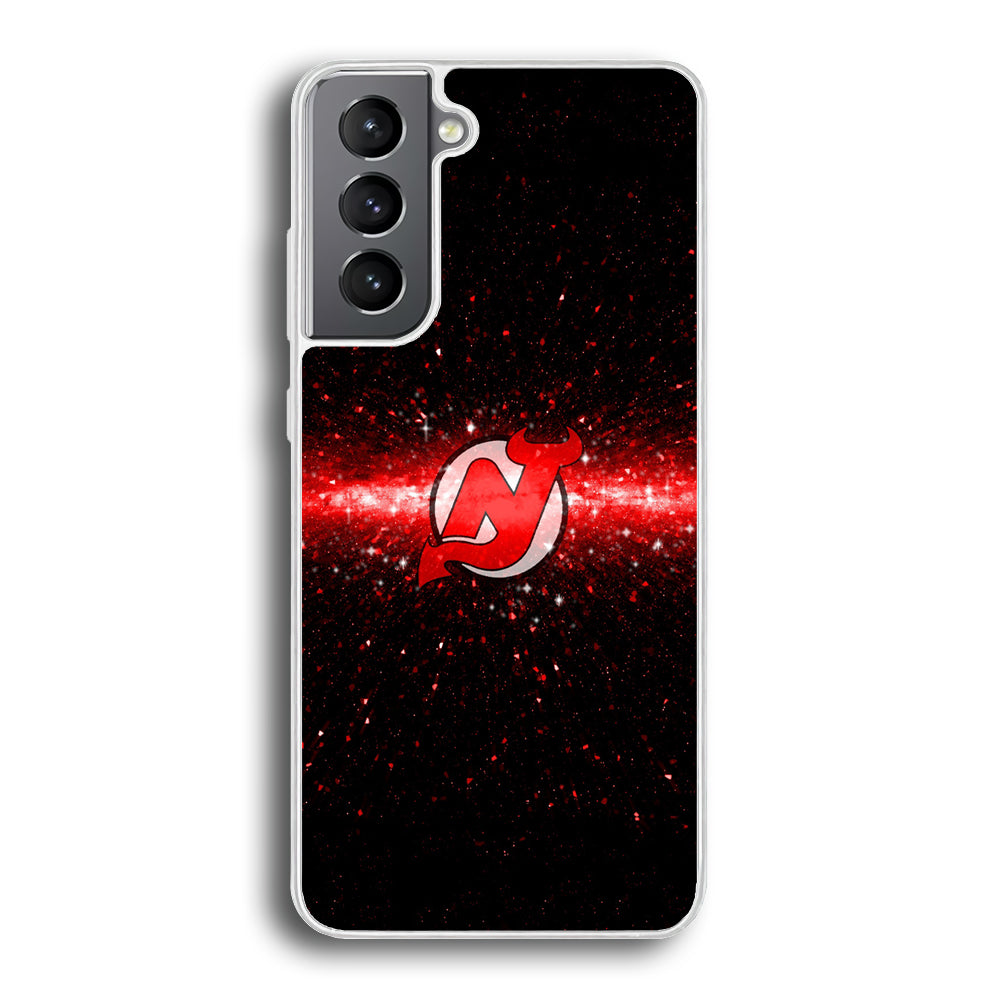 Hockey New Jersey Devils NHL 001 Samsung Galaxy S21 Plus Case-Phone Case-Rubber White (2D Case)-Altracase