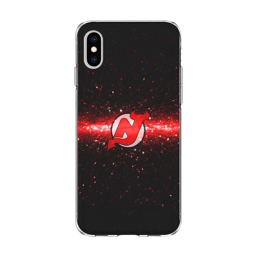 Hockey New Jersey Devils NHL 001 iPhone Xs Case-Phone Case-Clear Soft Case-Altracase