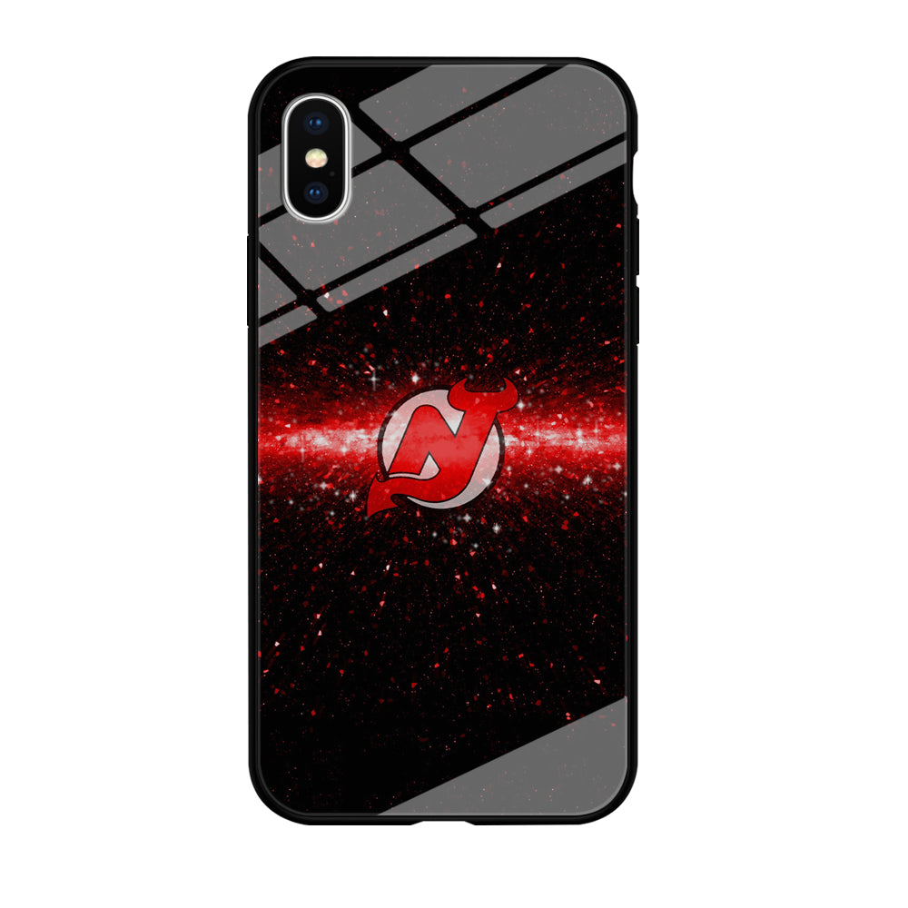 Hockey New Jersey Devils NHL 001 iPhone Xs Case-Phone Case-Tempered Glass Case-Altracase