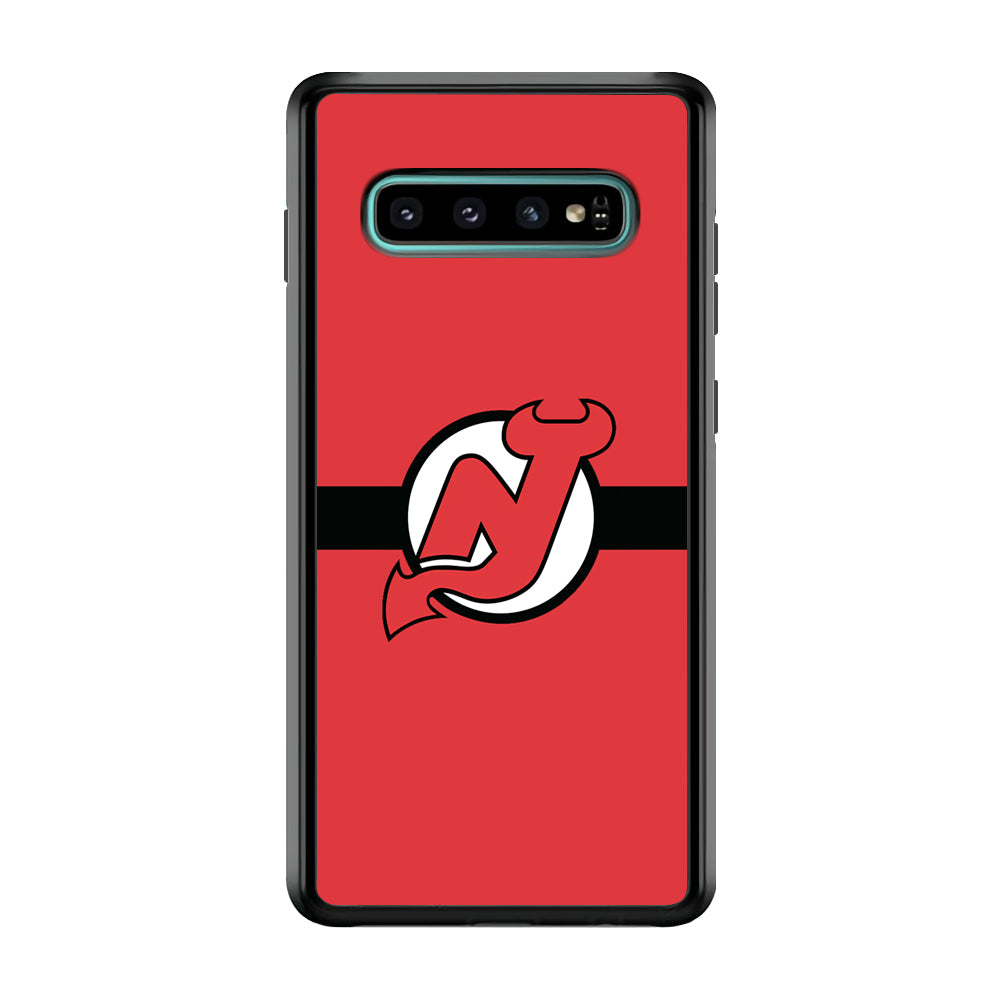Hockey New Jersey Devils NHL 002 Samsung Galaxy S10 Case-Phone Case-Rubber Black (2D Case)-Altracase