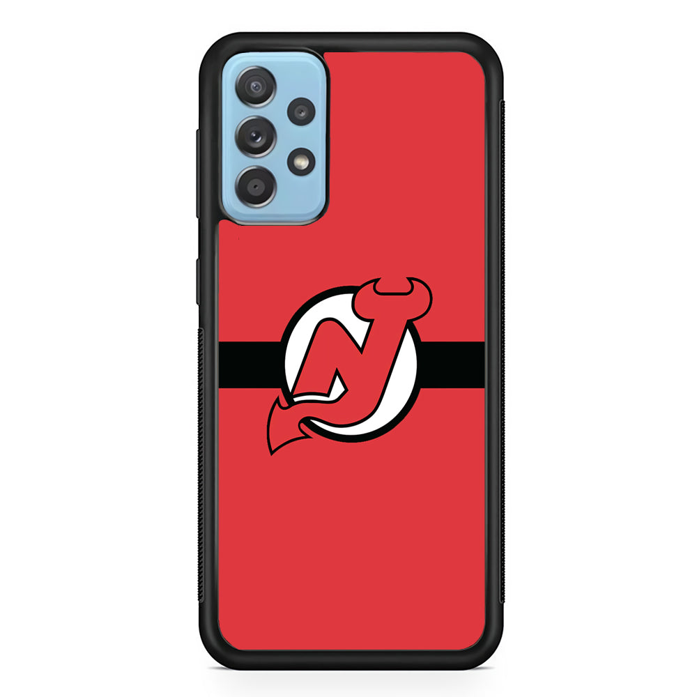 Hockey New Jersey Devils NHL 002 Samsung Galaxy A72 Case-Phone Case-Rubber Black (2D Case)-Altracase
