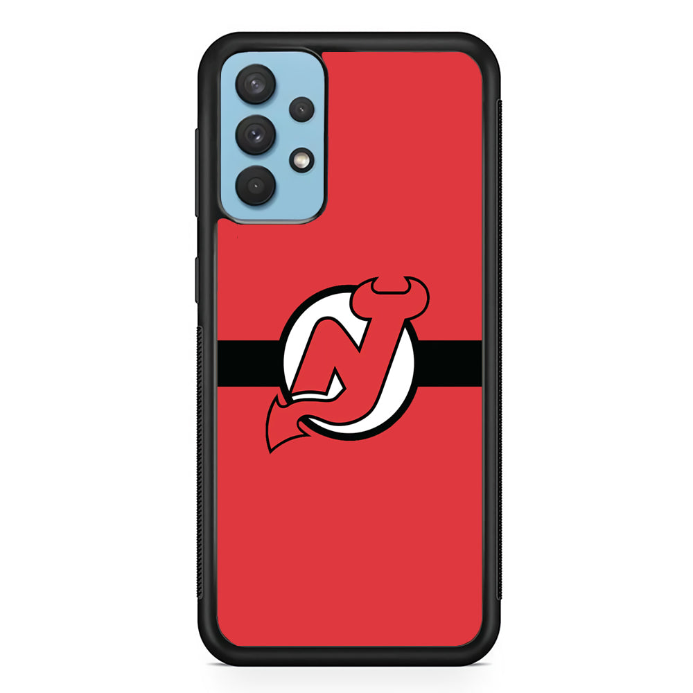 Hockey New Jersey Devils NHL 002 Samsung Galaxy A32 Case-Phone Case-Rubber Black (2D Case)-Altracase