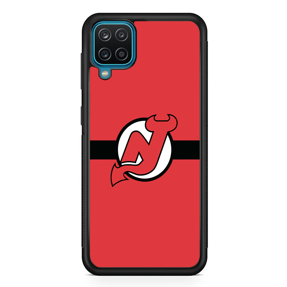 Hockey New Jersey Devils NHL 002 Samsung Galaxy A12 Case-Phone Case-Rubber Black (2D Case)-Altracase