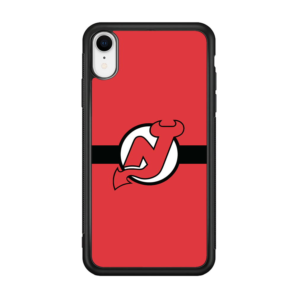 Hockey New Jersey Devils NHL 002 iPhone XR Case-Phone Case-Rubber Black (2D Case)-Altracase
