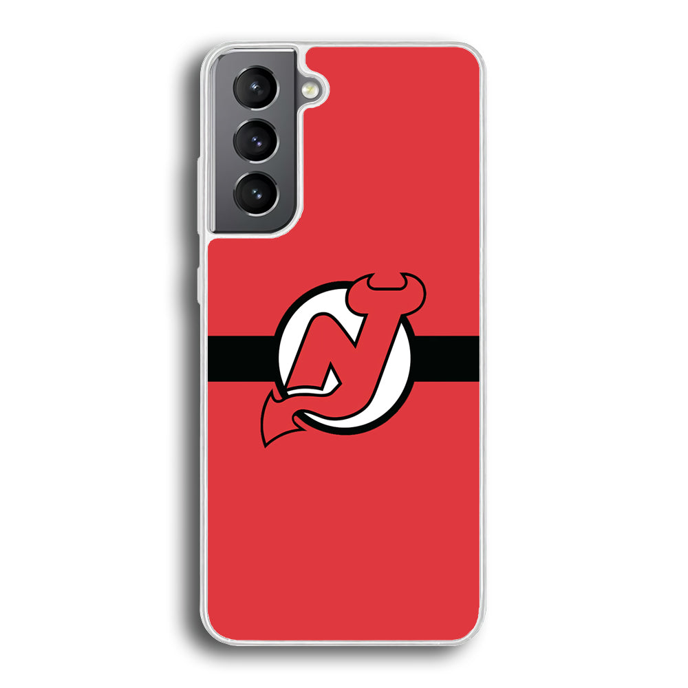 Hockey New Jersey Devils NHL 002 Samsung Galaxy S21 Plus Case-Phone Case-Rubber White (2D Case)-Altracase