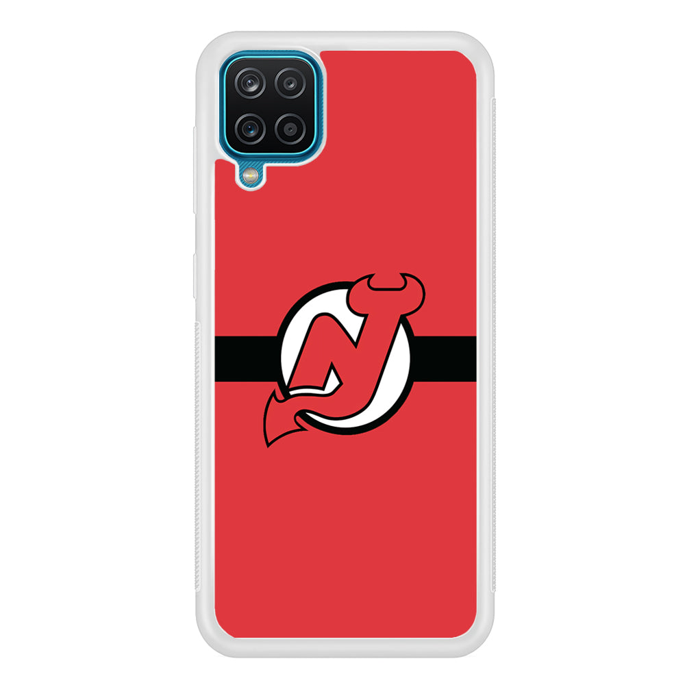 Hockey New Jersey Devils NHL 002 Samsung Galaxy A12 Case-Phone Case-Rubber White (2D Case)-Altracase