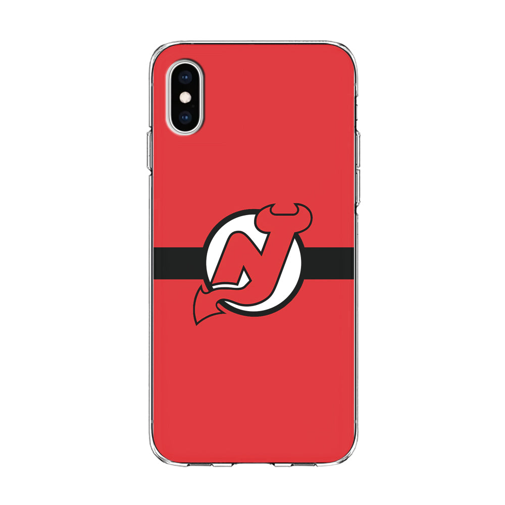 Hockey New Jersey Devils NHL 002 iPhone Xs Case-Phone Case-Clear Soft Case-Altracase