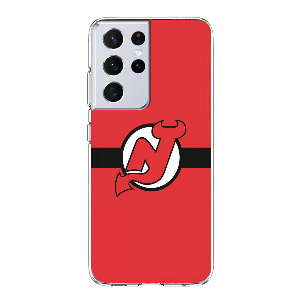 Hockey New Jersey Devils NHL 002 Samsung Galaxy S23 Ultra Case-Phone Case-Clear Soft Case-Altracase