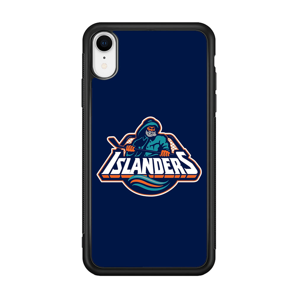 Hockey New York Islanders NHL 001 iPhone XR Case-Phone Case-Rubber Black (2D Case)-Altracase