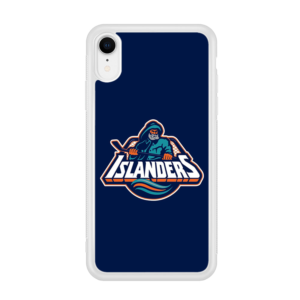 Hockey New York Islanders NHL 001 iPhone XR Case-Phone Case-Rubber White (2D Case)-Altracase