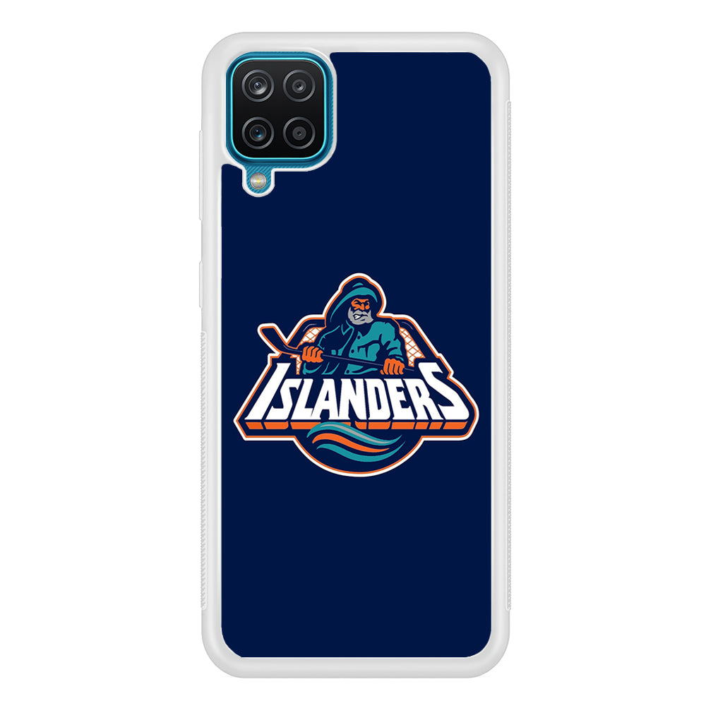 Hockey New York Islanders NHL 001 Samsung Galaxy A12 Case-Phone Case-Rubber White (2D Case)-Altracase
