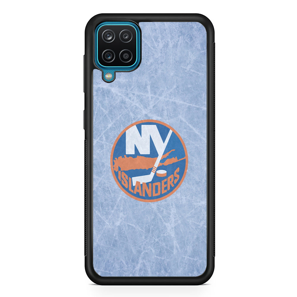 Hockey New York Islanders NHL 002 Samsung Galaxy A12 Case-Phone Case-Rubber Black (2D Case)-Altracase