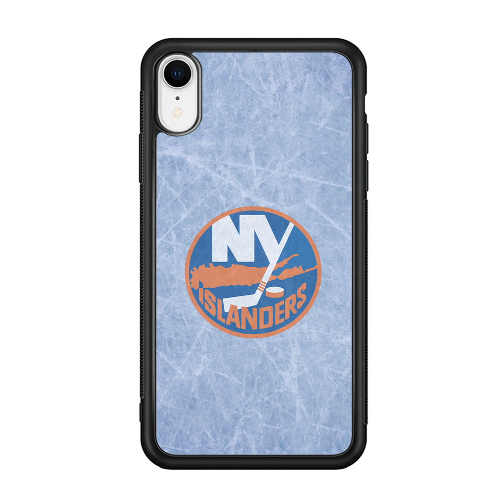 Hockey New York Islanders NHL 002 iPhone XR Case-Phone Case-Rubber Black (2D Case)-Altracase