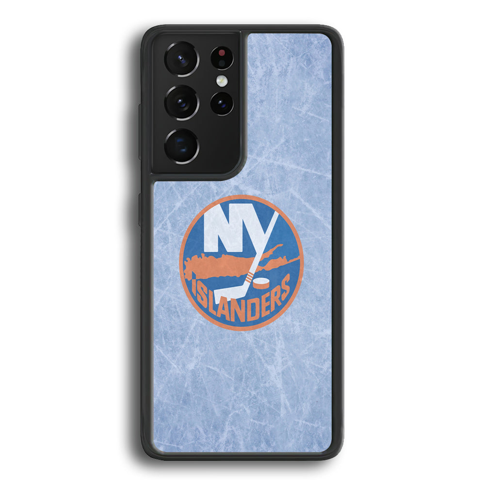Hockey New York Islanders NHL 002 Samsung Galaxy S23 Ultra Case-Phone Case-Rubber Black (2D Case)-Altracase
