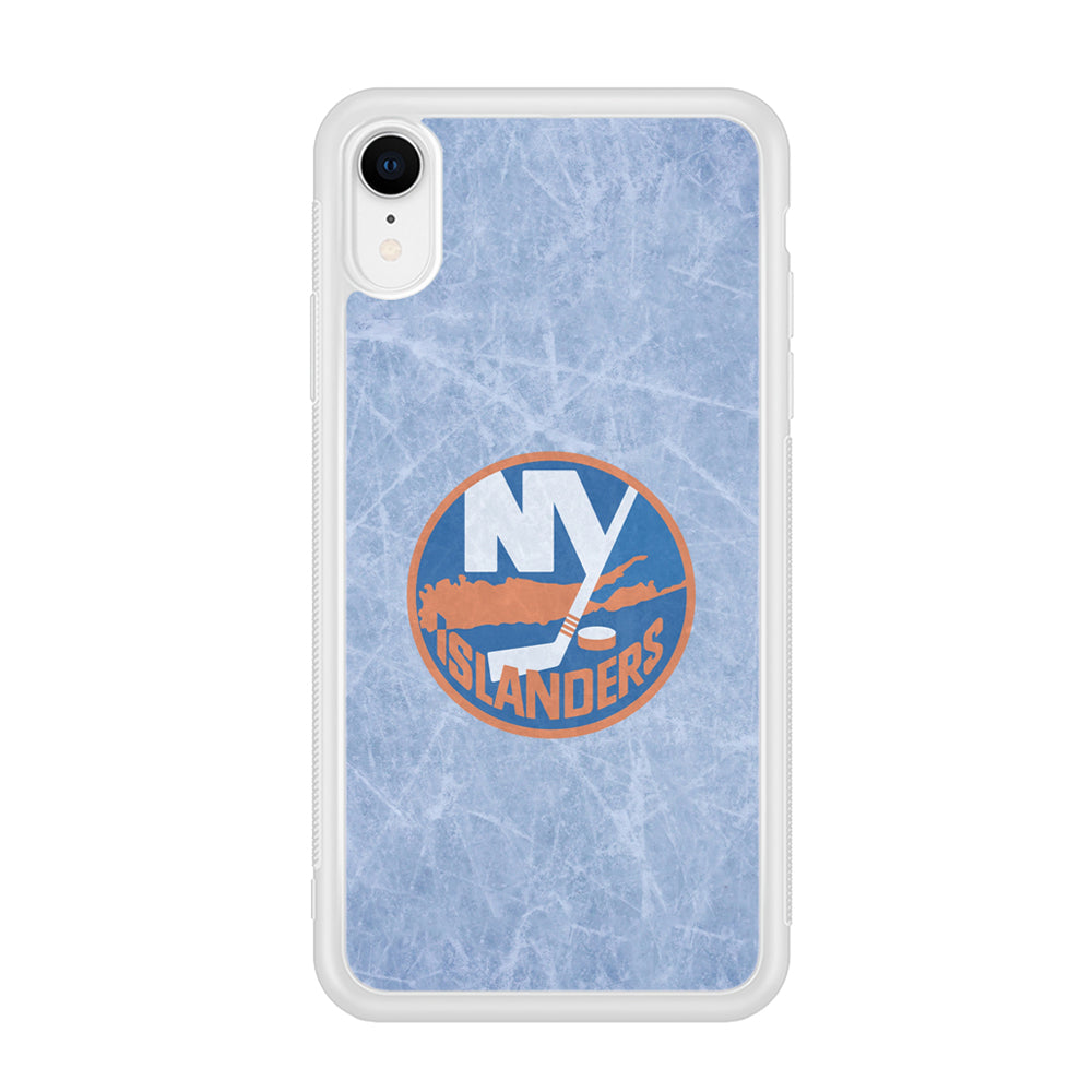 Hockey New York Islanders NHL 002 iPhone XR Case-Phone Case-Rubber White (2D Case)-Altracase
