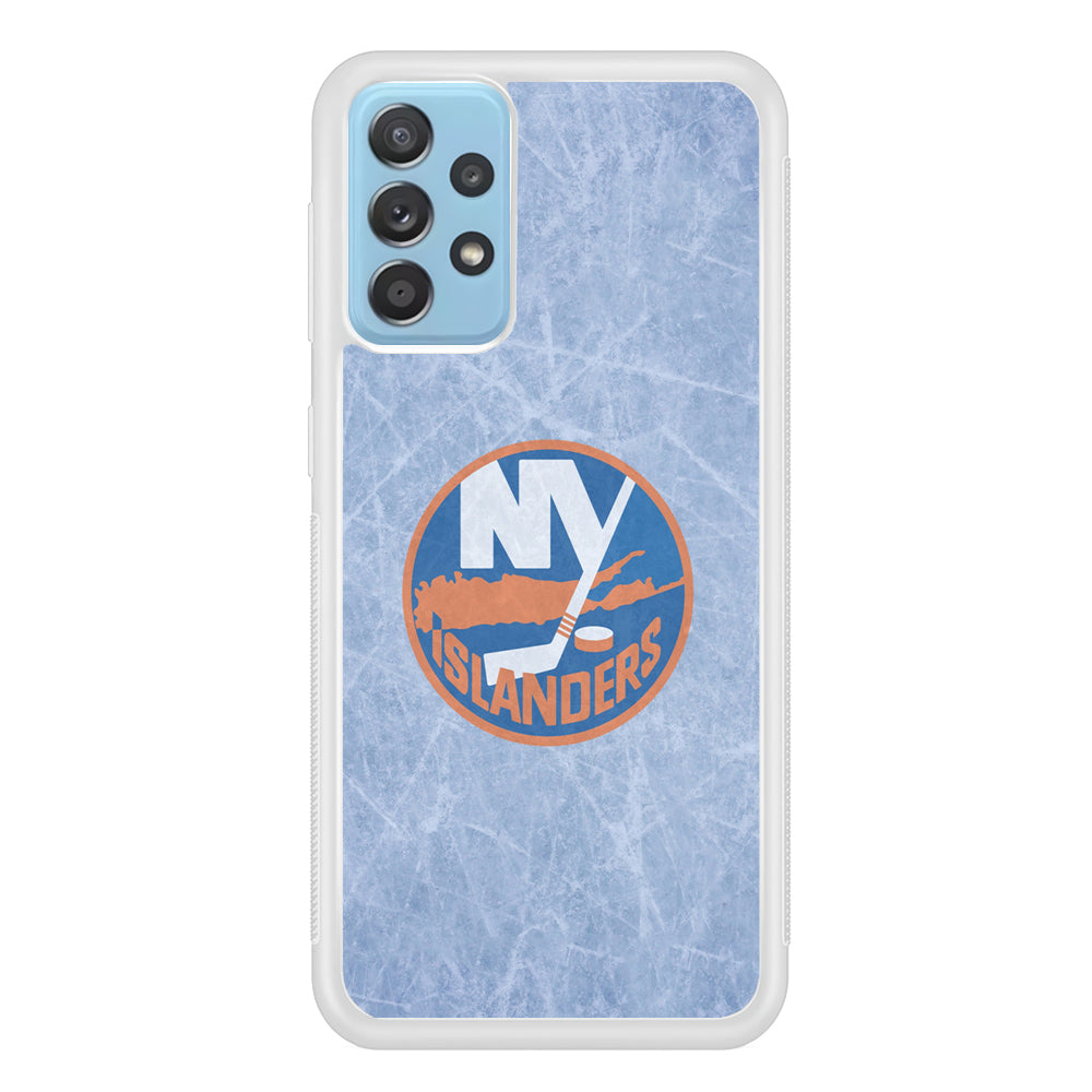 Hockey New York Islanders NHL 002 Samsung Galaxy A72 Case-Phone Case-Rubber White (2D Case)-Altracase