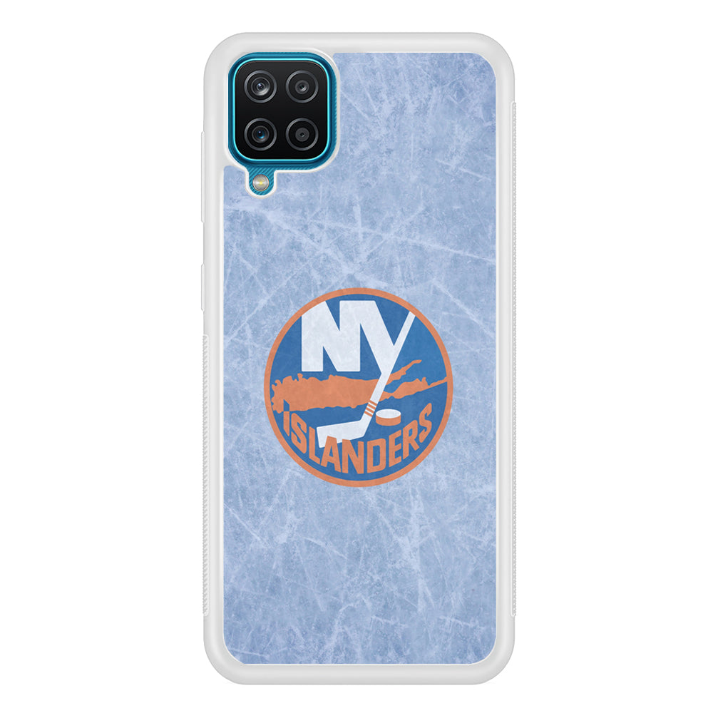 Hockey New York Islanders NHL 002 Samsung Galaxy A12 Case-Phone Case-Rubber White (2D Case)-Altracase