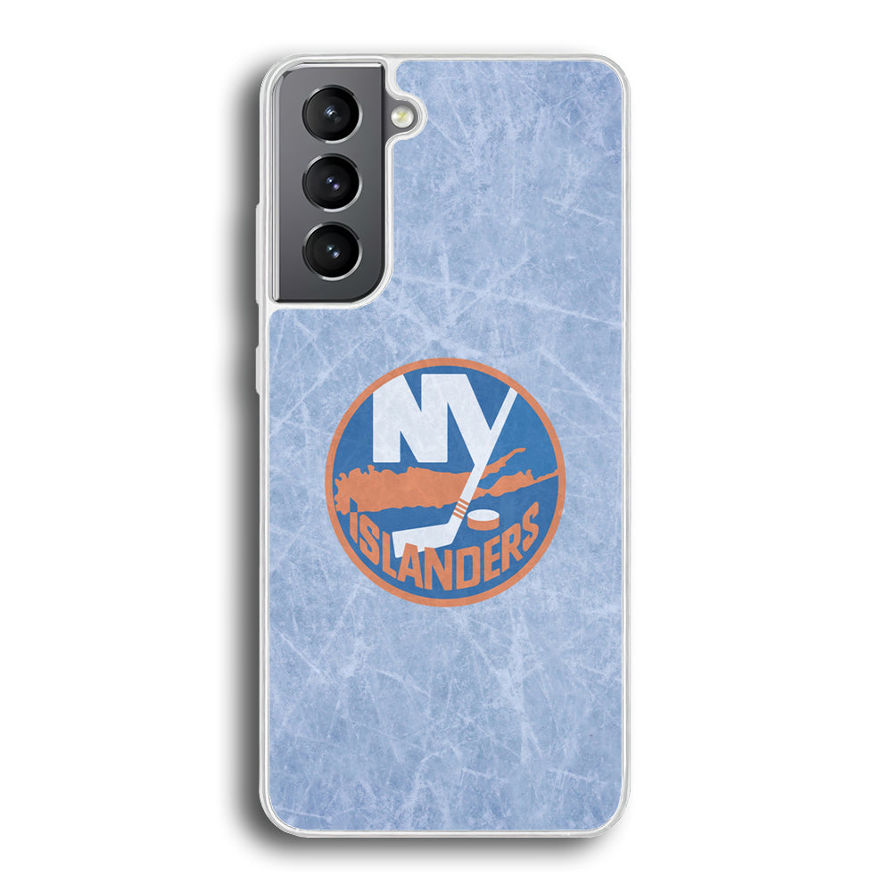 Hockey New York Islanders NHL 002 Samsung Galaxy S21 Plus Case-Phone Case-Rubber White (2D Case)-Altracase