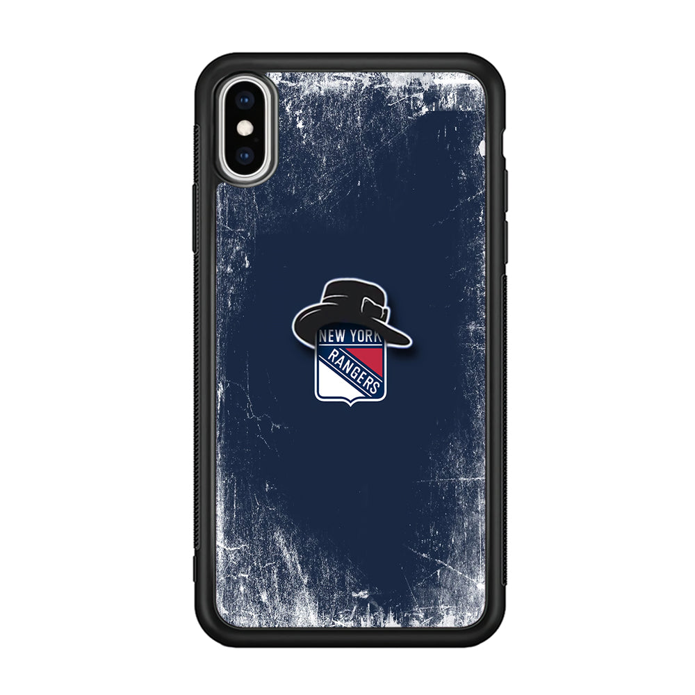 Hockey New York Rangers NHL 001 iPhone Xs Case-Phone Case-Rubber Black (2D Case)-Altracase