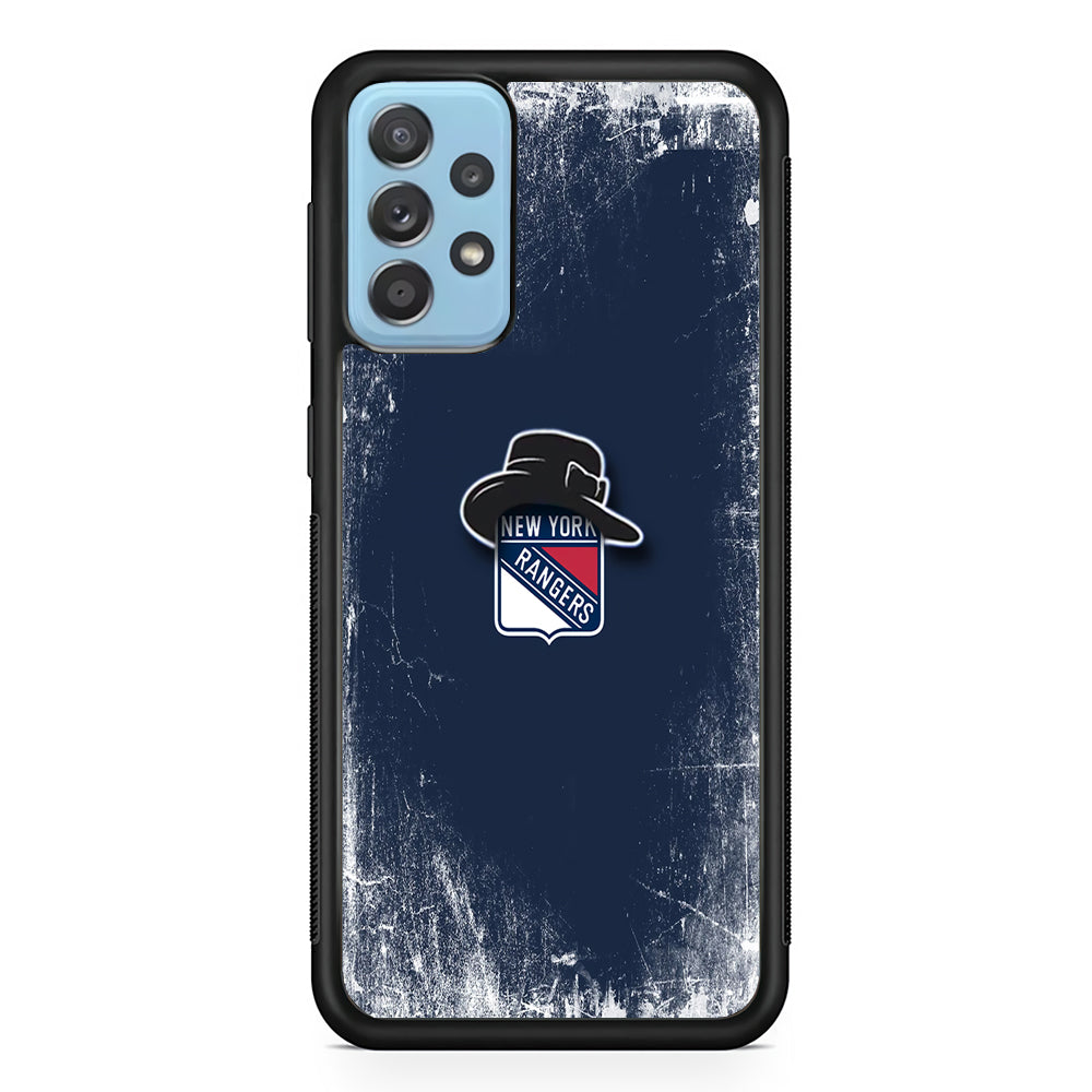 Hockey New York Rangers NHL 001 Samsung Galaxy A72 Case-Phone Case-Rubber Black (2D Case)-Altracase