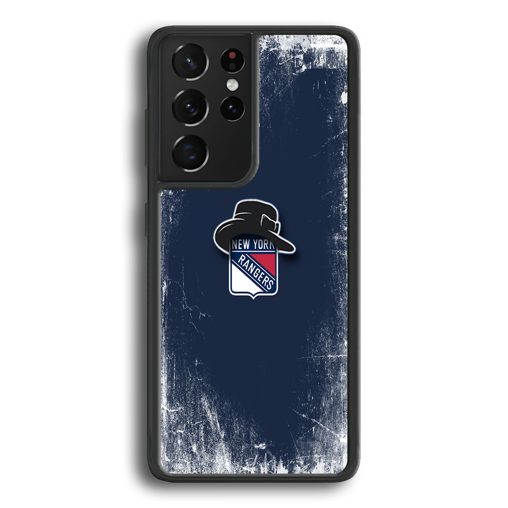 Hockey New York Rangers NHL 001 Samsung Galaxy S22 Ultra Case-Phone Case-Rubber Black (2D Case)-Altracase
