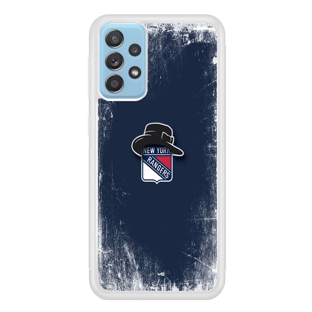 Hockey New York Rangers NHL 001 Samsung Galaxy A72 Case-Phone Case-Rubber White (2D Case)-Altracase