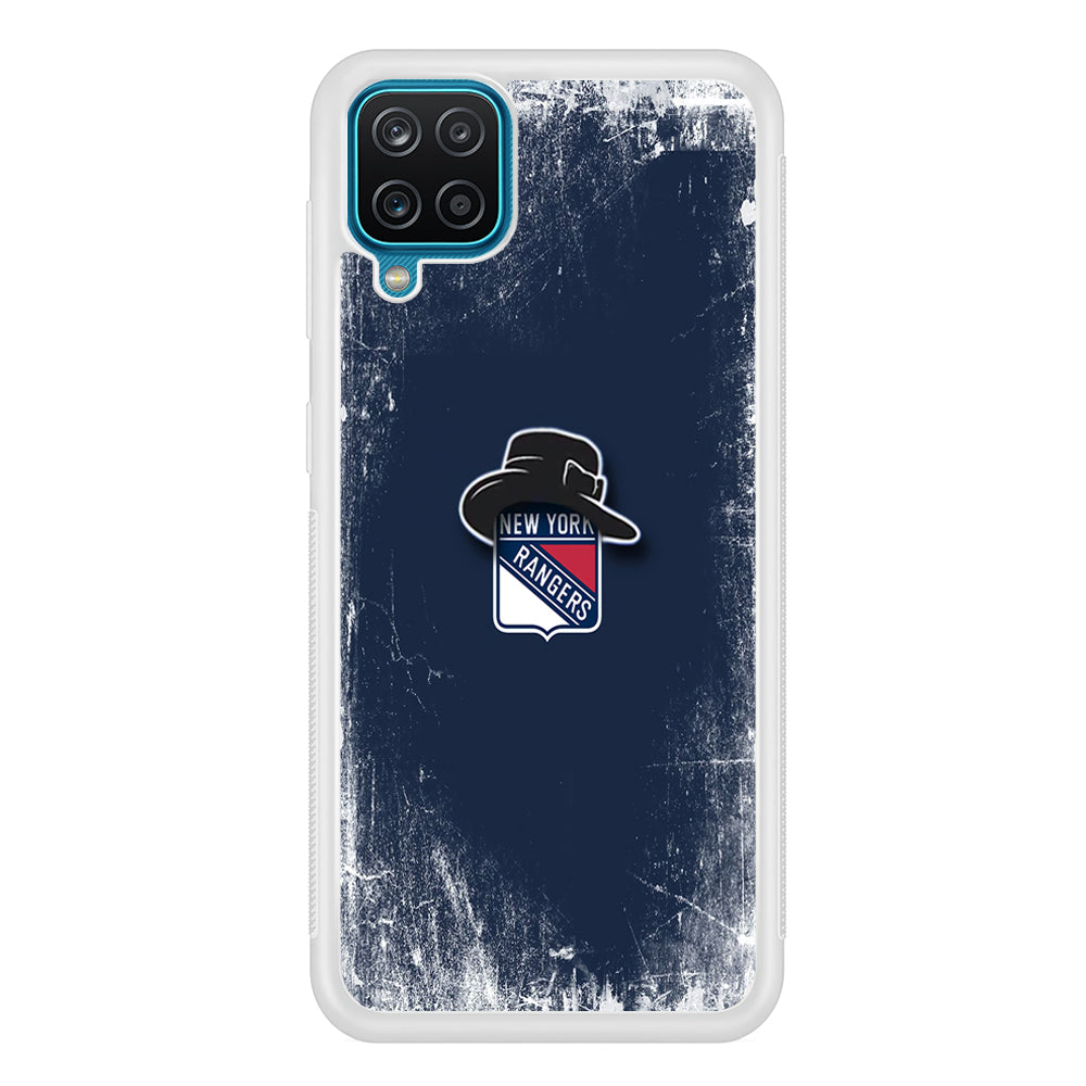 Hockey New York Rangers NHL 001 Samsung Galaxy A12 Case-Phone Case-Rubber White (2D Case)-Altracase
