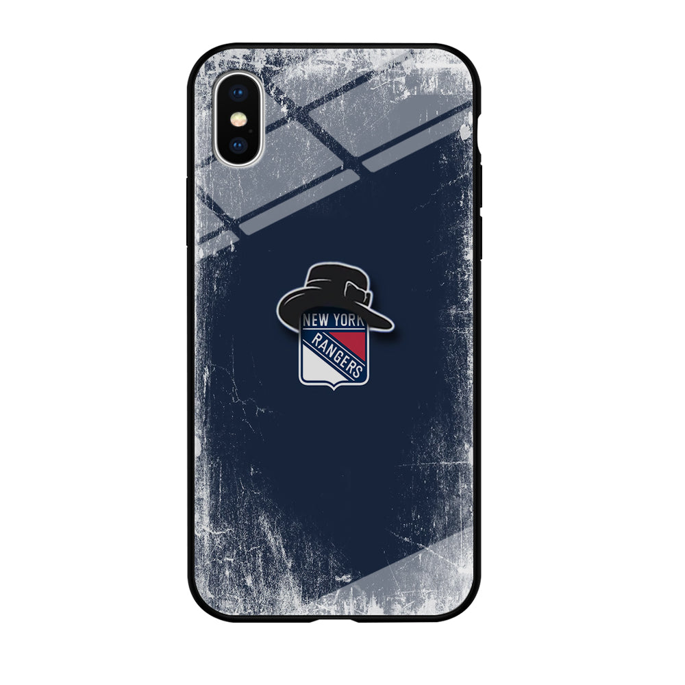 Hockey New York Rangers NHL 001 iPhone Xs Case-Phone Case-Tempered Glass Case-Altracase