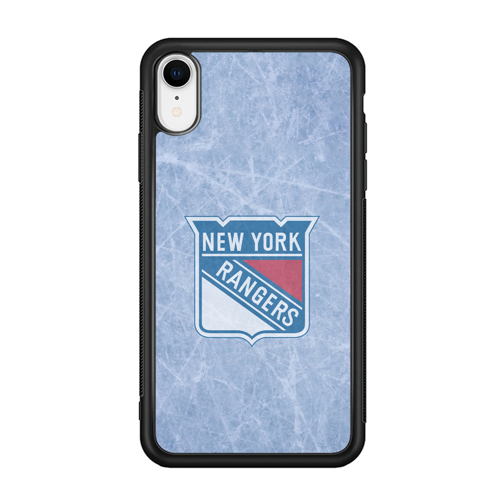 Hockey New York Rangers NHL 002 iPhone XR Case-Phone Case-Rubber Black (2D Case)-Altracase