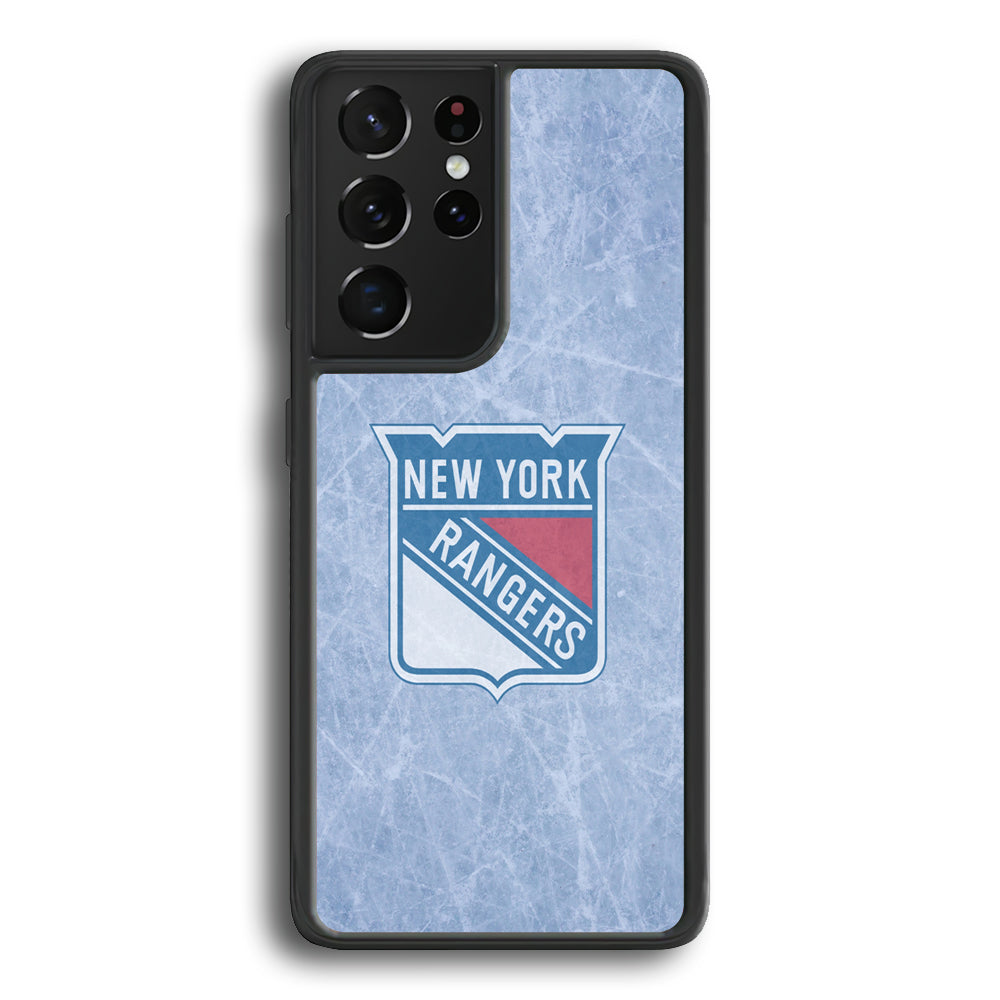Hockey New York Rangers NHL 002 Samsung Galaxy S23 Ultra Case-Phone Case-Rubber Black (2D Case)-Altracase