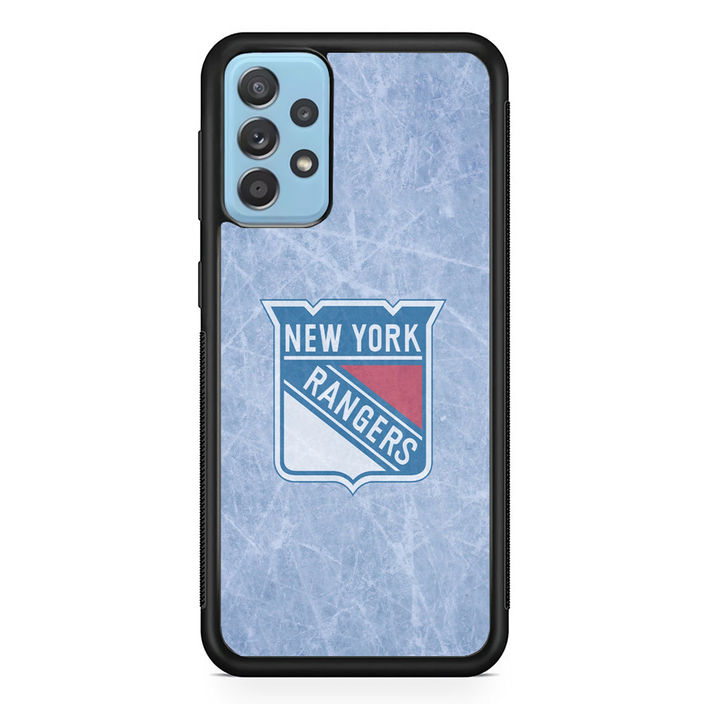 Hockey New York Rangers NHL 002 Samsung Galaxy A72 Case-Phone Case-Rubber Black (2D Case)-Altracase