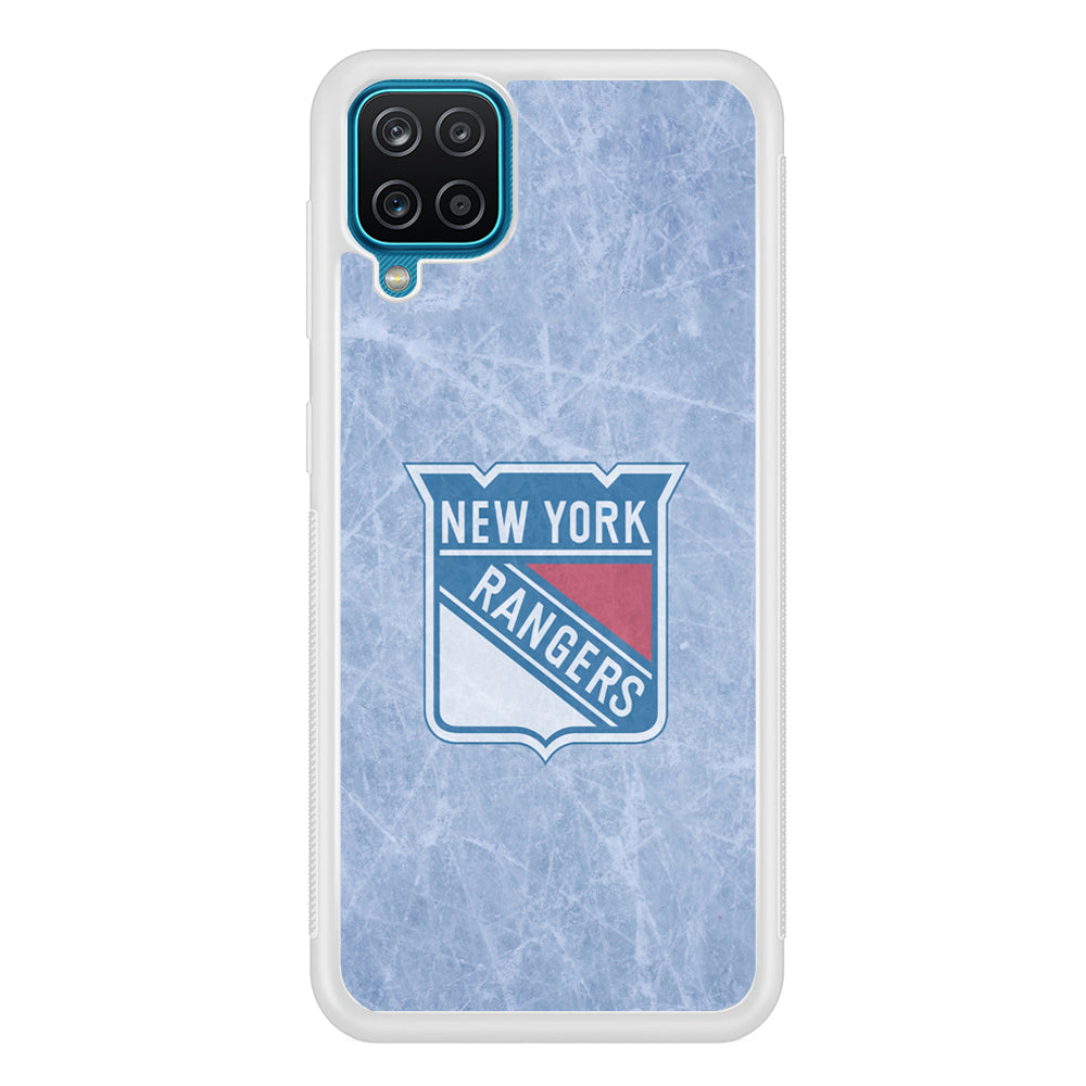 Hockey New York Rangers NHL 002 Samsung Galaxy A12 Case-Phone Case-Rubber White (2D Case)-Altracase
