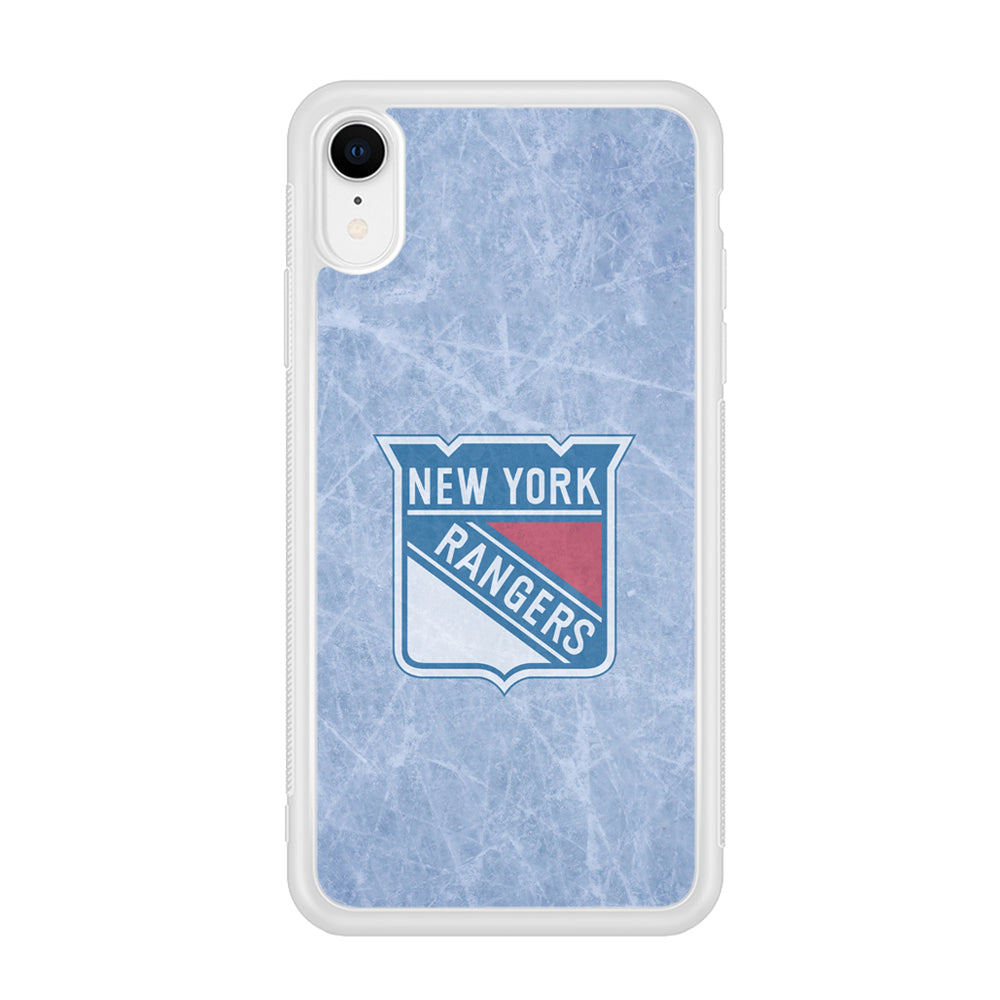 Hockey New York Rangers NHL 002 iPhone XR Case-Phone Case-Rubber White (2D Case)-Altracase